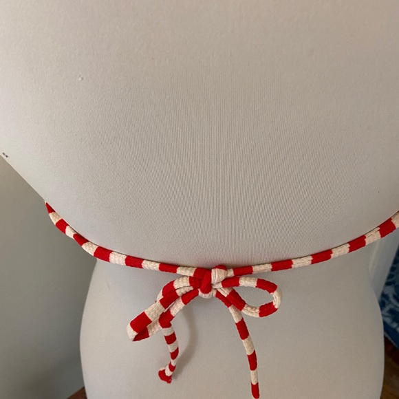 Hobie red and white striped bikini, medium, with a splash of blue. (NWT) - Picture 7 of 8